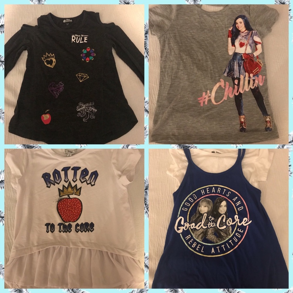 4 Disney Descendants Shirts.